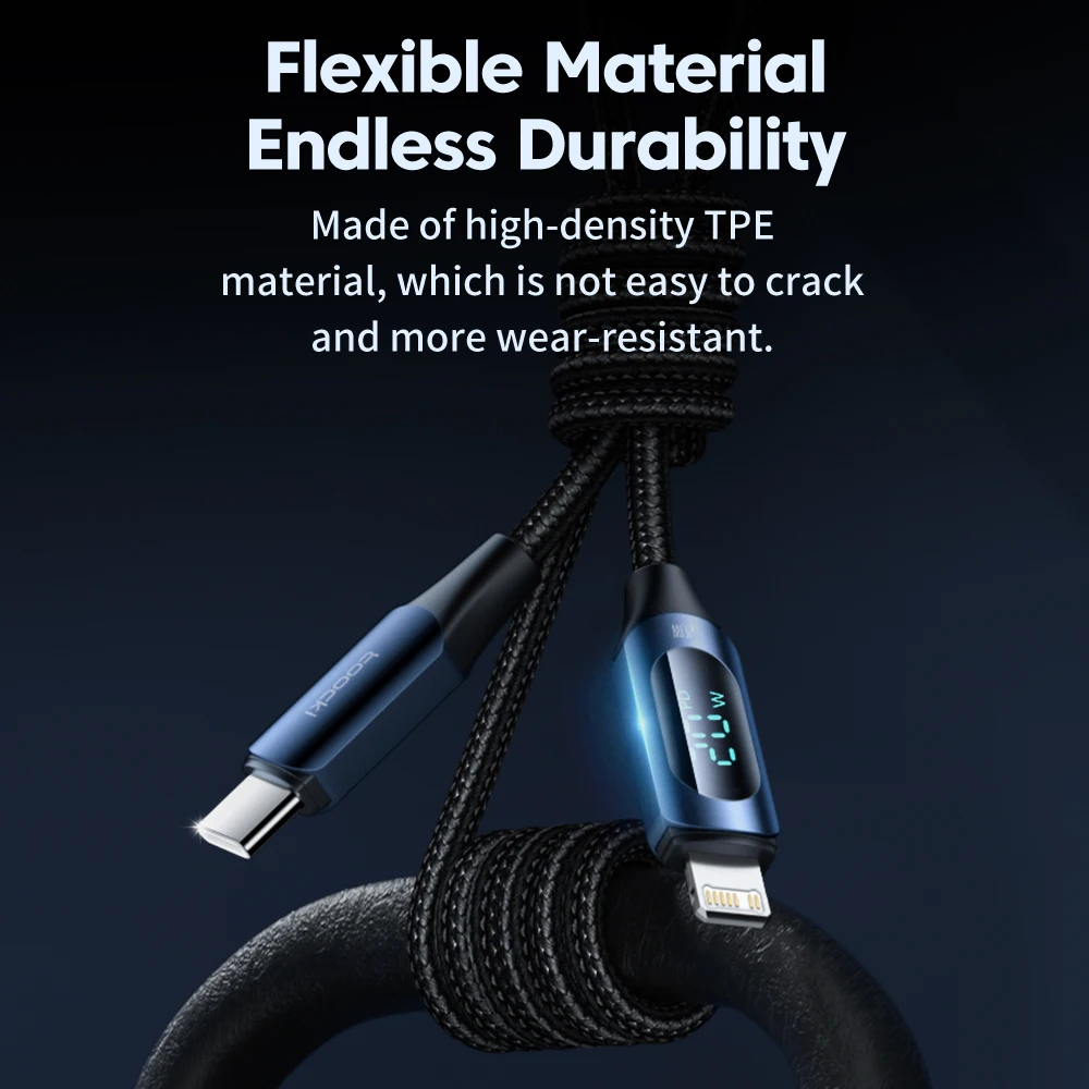 Toocki usb cタイプcケーブルiphone用14 13 12 11 pro max x xr 8 7 plus pd 36w高速充電器ライトニングデータワイヤーコードipad用1m