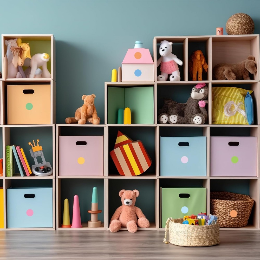 10 シートカラードットステッカーラウンドカラーコーディングラベルポルカサークルドットラベルステッカーオフィス、教室パーティーの装飾