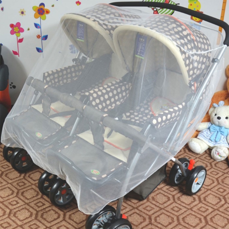 Doppel kinderwagen Moskito netz Anti-Bug Mesh Abdeckung für Kinderwagen Baby Reise ausrüstung