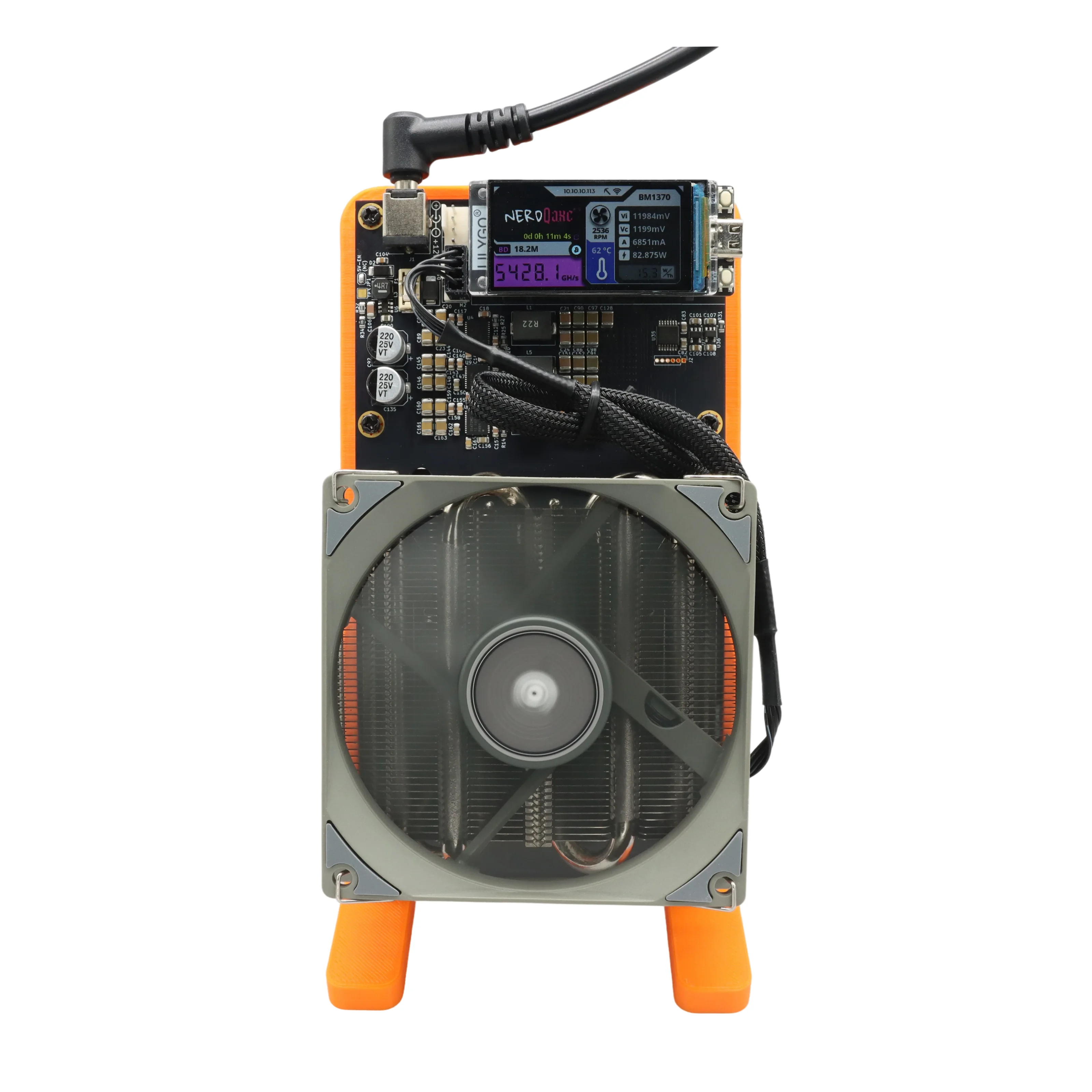 Zupełnie nowy NerdQaxe++ ASIC Miner 4.8TH/s 75W Domowy górnik Bitcoin Open Source