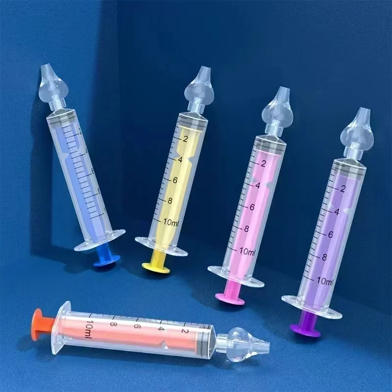 เครื่องช่วยหายใจจมูกเด็ก Professional Syringe Irrigator จมูกทําความสะอาดจมูกล้างอุปกรณ์ล้างจมูกแบบใช้ซ้ําได้สําหรับเด็ก