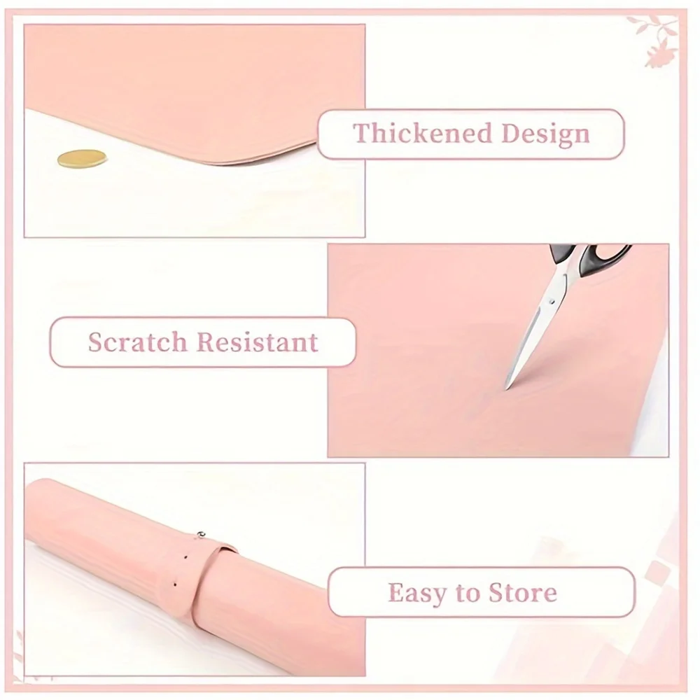 Tapete de mesa para decoración de uñas, almohadilla plegable para reposamanos, cojín para reposabrazos de uñas, impermeable, resistente a los arañazos, resistente a la suciedad, tapete de escritorio de estudio de cuero