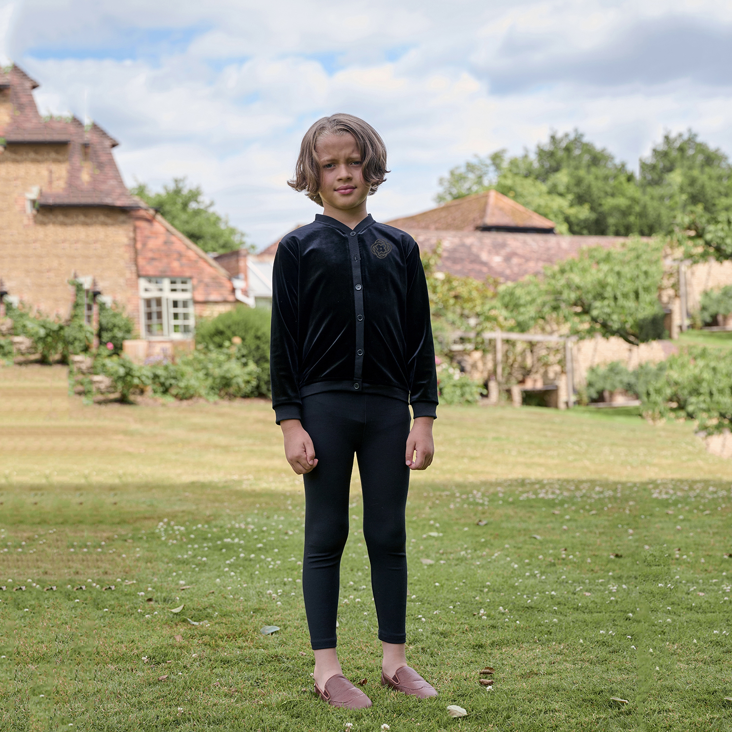 AS Velvet Collection AW25 col fleuri Patchwork robe Maxi bébé barboteuse famille correspondant garçons ensemble de vêtements