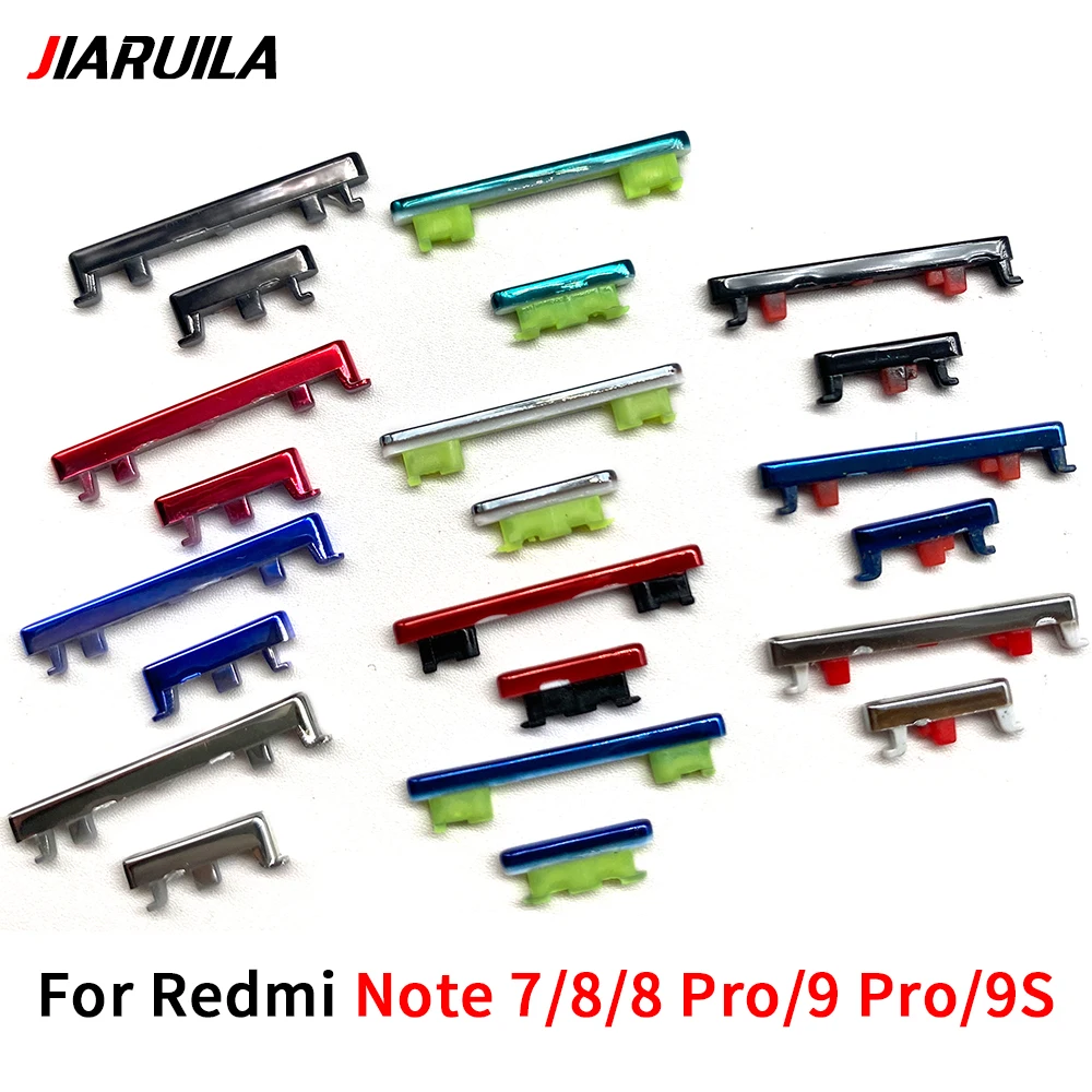 ใหม่ด้านข้างปุ่ม + ปุ่มปรับระดับเสียงสําหรับ Xiaomi Redmi หมายเหตุ 7 8 9 Pro 9S ON OFF Volume Up Down เปลี่ยนชิ้นส่วนซ่อม