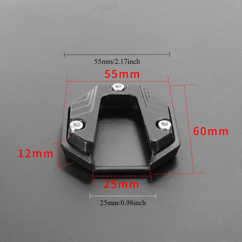 Soporte para motocicleta, estante de estacionamiento, extensor de pie, soporte lateral, extensión de aleación de aluminio CNC, almohadilla para pie, accesorios para motocicleta