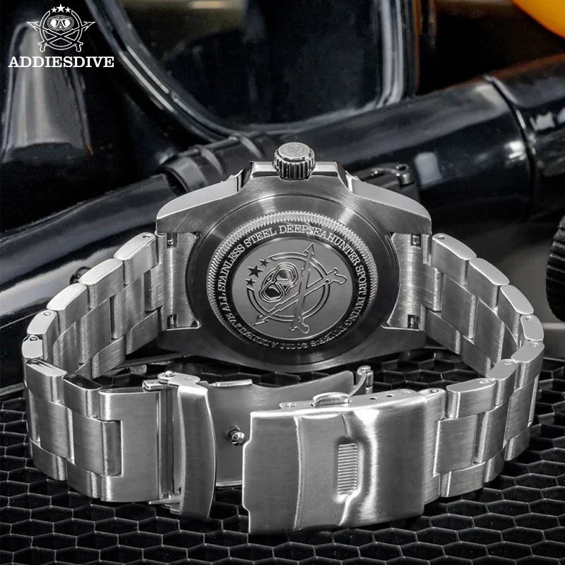 ADDIESDIVE reloj de cuarzo de lujo con calendario, relojes de moda de 41mm, acero inoxidable, 20Bar, buceo, reloj de pulsera superluminoso, AD2054
