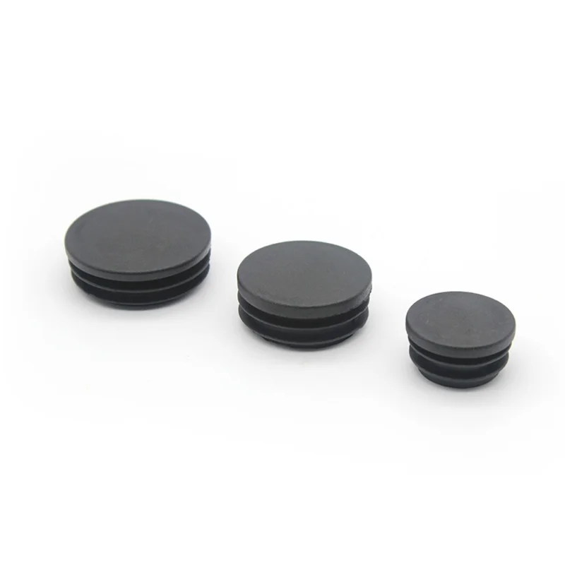 2/4/5/10 pezzi Tappi terminali in plastica nera rotonda Tappi per tubi Inserti per tubi Tappo 10mm 12/13/14/16/19/20/22/25/27/28/30/32-100mm