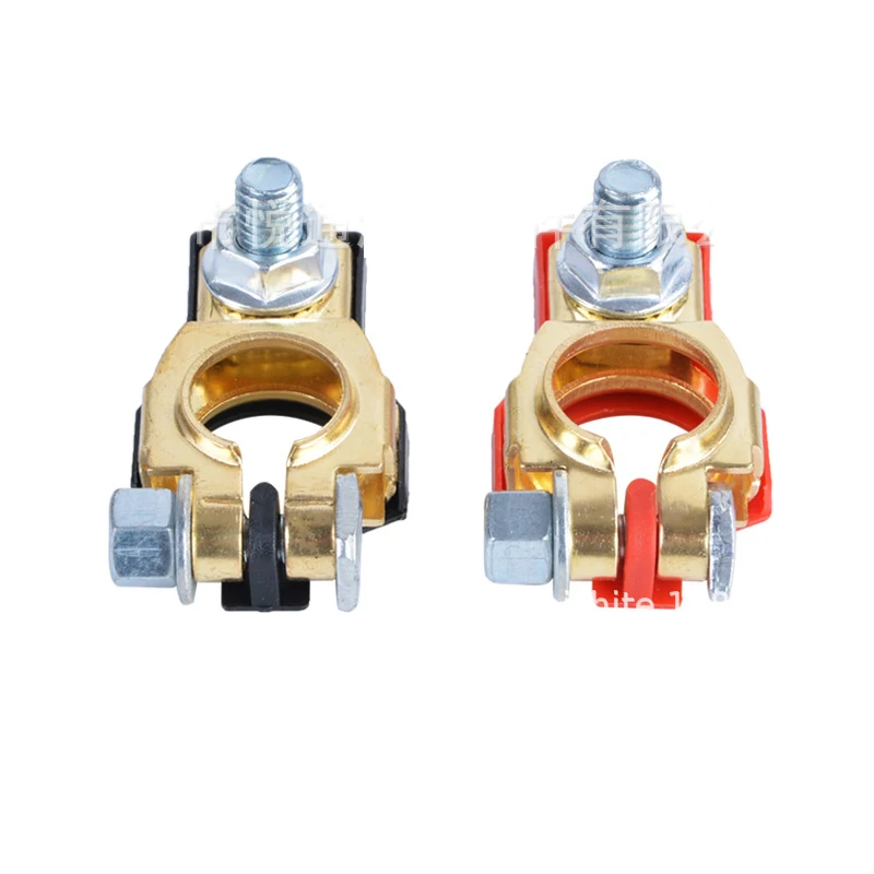 2 pçs conectores de braçadeira terminal da bateria automática peças da bateria de armazenamento de alta qualidade bateria superior post cabo terminal braçadeira conjunto