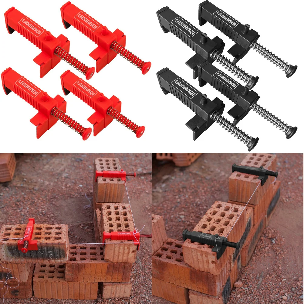 Clips de línea de ladrillo para construcción, trazador de líneas de ladrillo, corredor de alambre, cajón, fijador de construcción, accesorio de construcción, 4 unidades/2 unidades