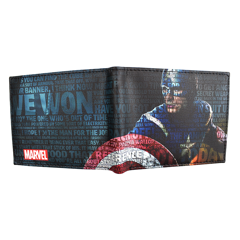 Лидер продаж, кошелек Marvel Comics, кошелек Капитан Америка с карманом для монет