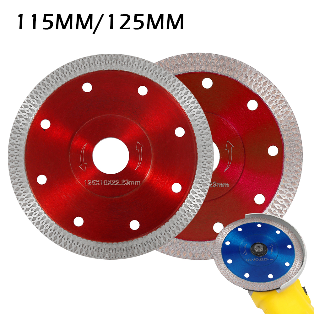 Piła do cięcia 115/125mm brzeszczot diamentowy do płytek porcelanowych ceramiczna tarcza do cięcia na sucho/mokro brzeszczot piły szlifierka kątowa narzędzia