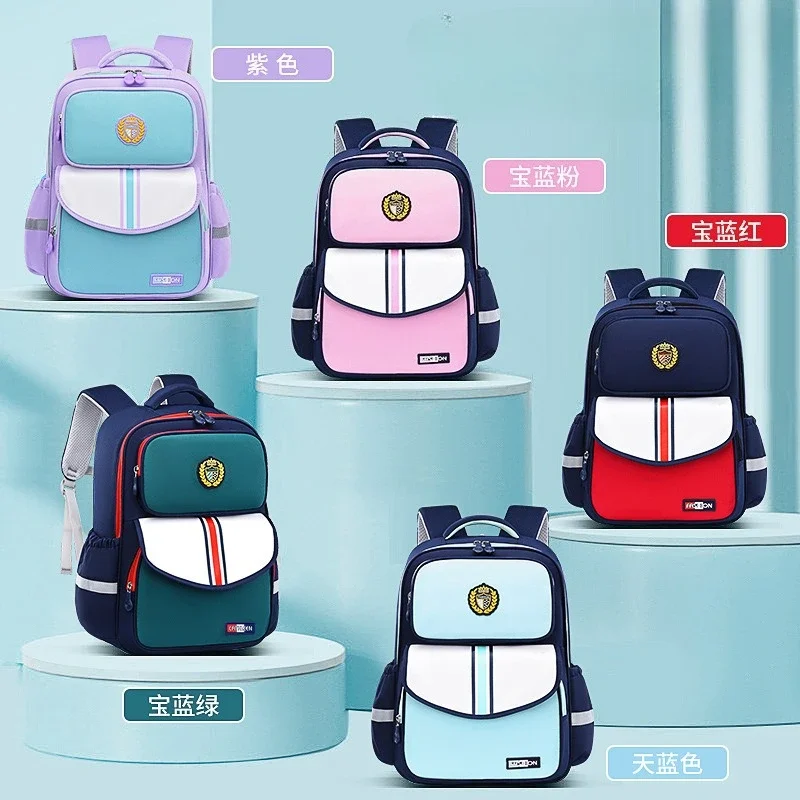 Kinder-Schulrucksack für Jungen und Mädchen der Klassen 1,6, leicht, Oxford-Stoff, wasserdicht, langlebig, Büchertasche mit ergonomischem Design