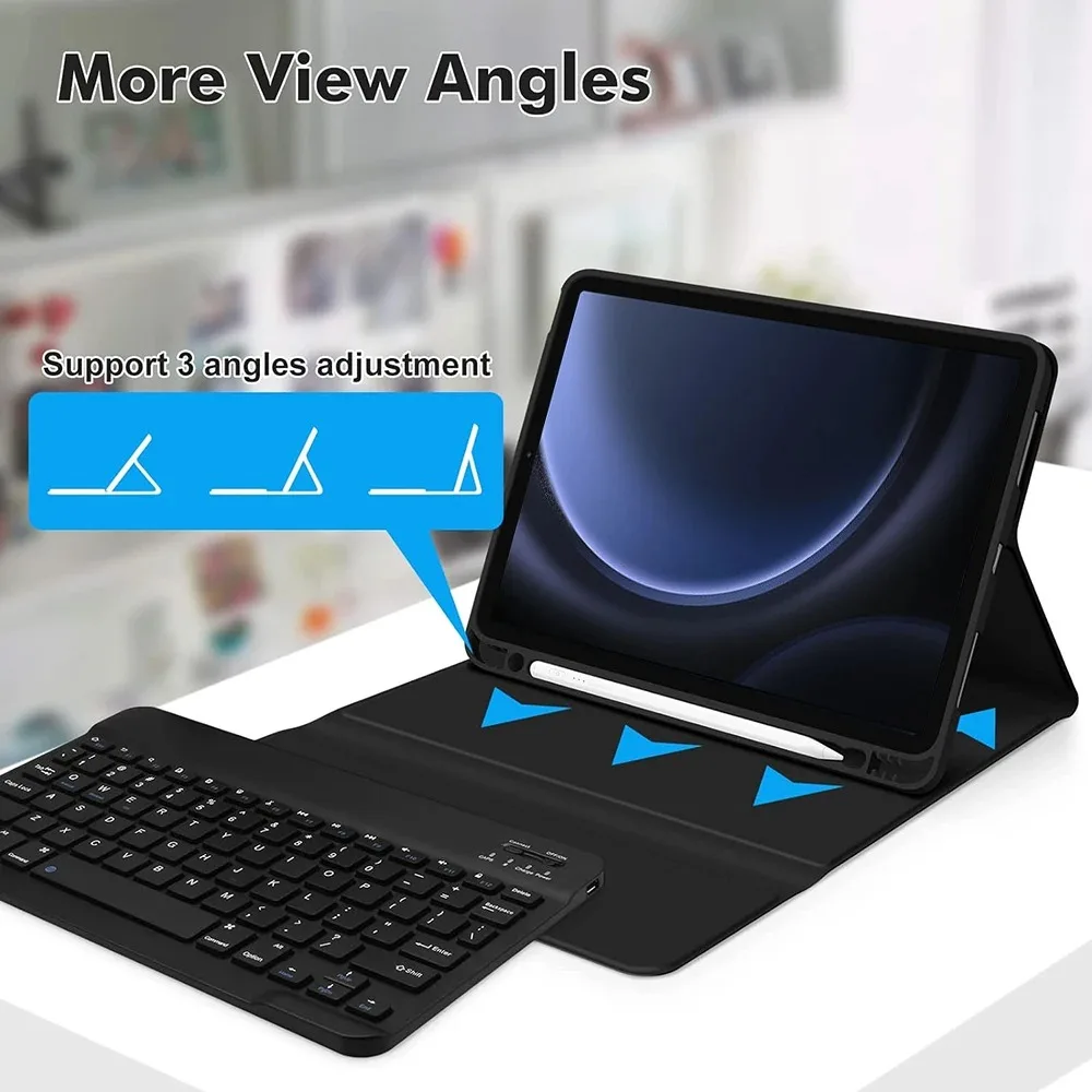 Чехол с клавиатурой для Samsung Galaxy Tab A9 Plus, чехол для планшета Tab S8 S9 Ultra S7 S9 FE + A8 S6 Lite A7 Lite Magic Keyboard Case