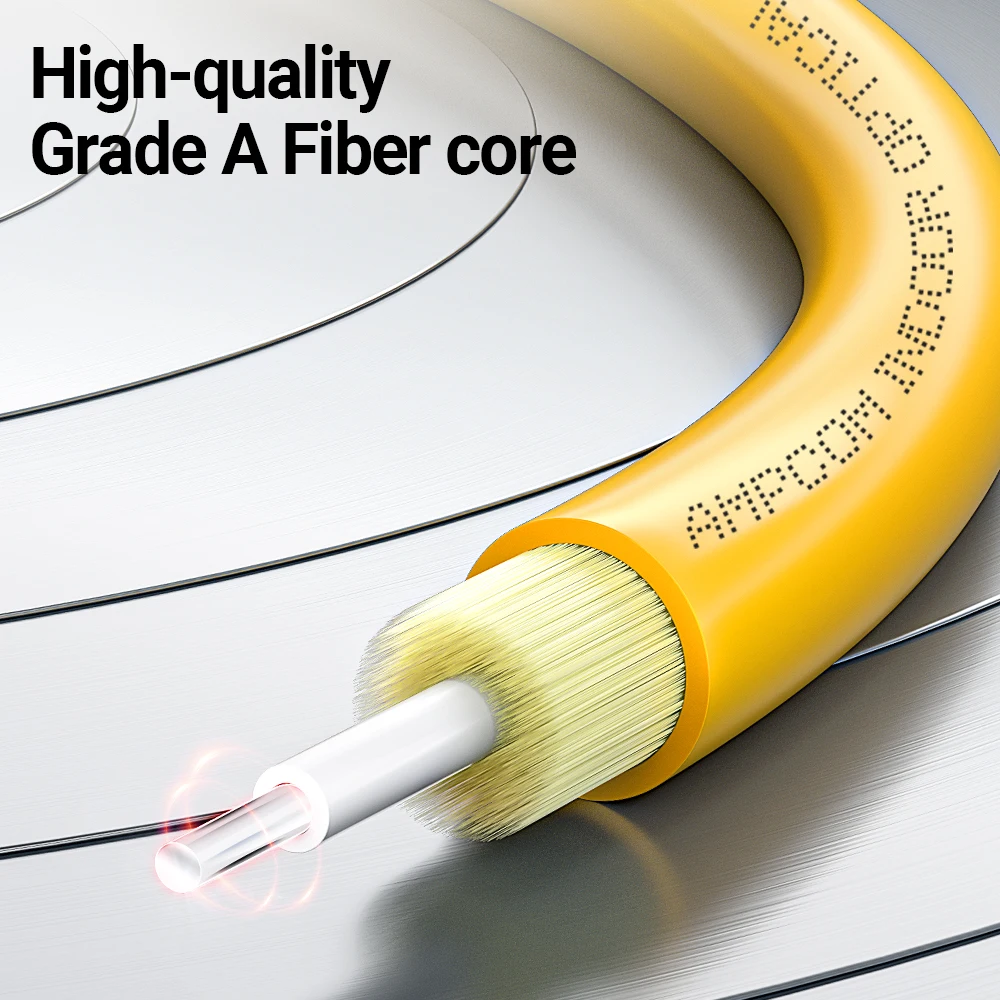 AMPCOM LC auf SC UPC Glasfaser-Patchkabel Singlemode Simplex SMF 9/125 μm Single Mode Bend Insensitive 2,0 mm Glasfaserkabel