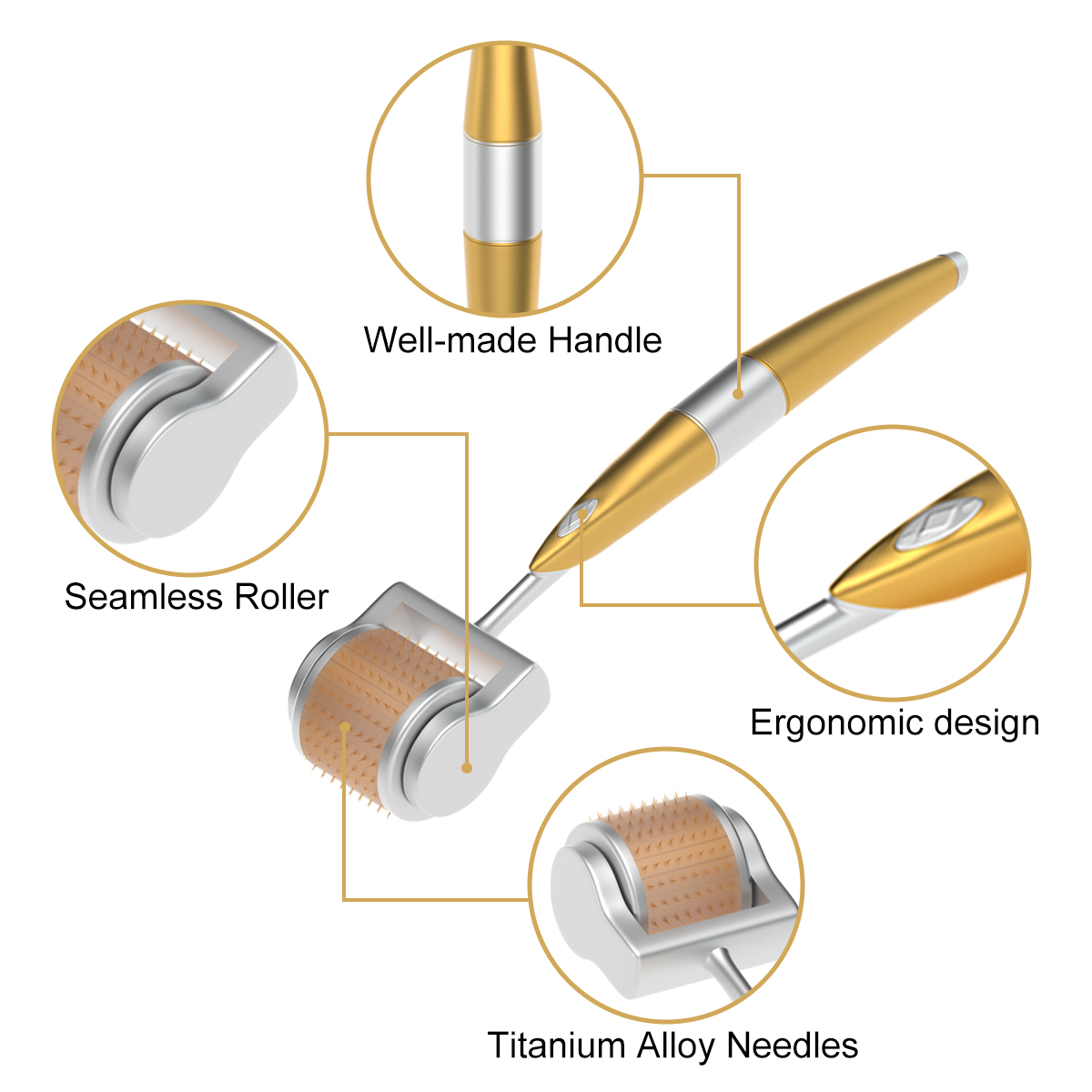 Titanium Microneedle Derma Roller 192 huidverzorgingstool