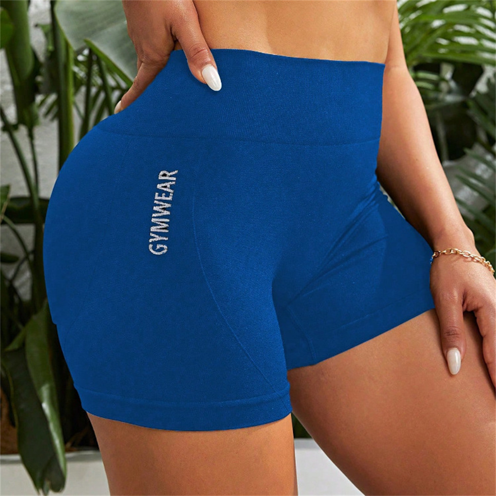 ผู้หญิงสูงเอว Butt Lift กีฬาสั้นกางเกงยืด Qyuick-Drying Breathable โยคะกางเกงขาสั้นกีฬา Tights