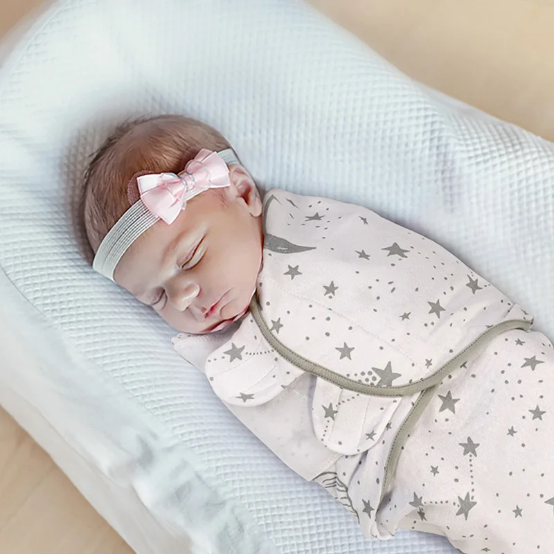 ผ้าฝ้าย 100% ทารกแรกเกิดผ้าห่ม Swaddle Wrap ชุดหมวกเด็กถุงนอนเด็กปรับทารก Swaddle ทารก Stuff 0-6M