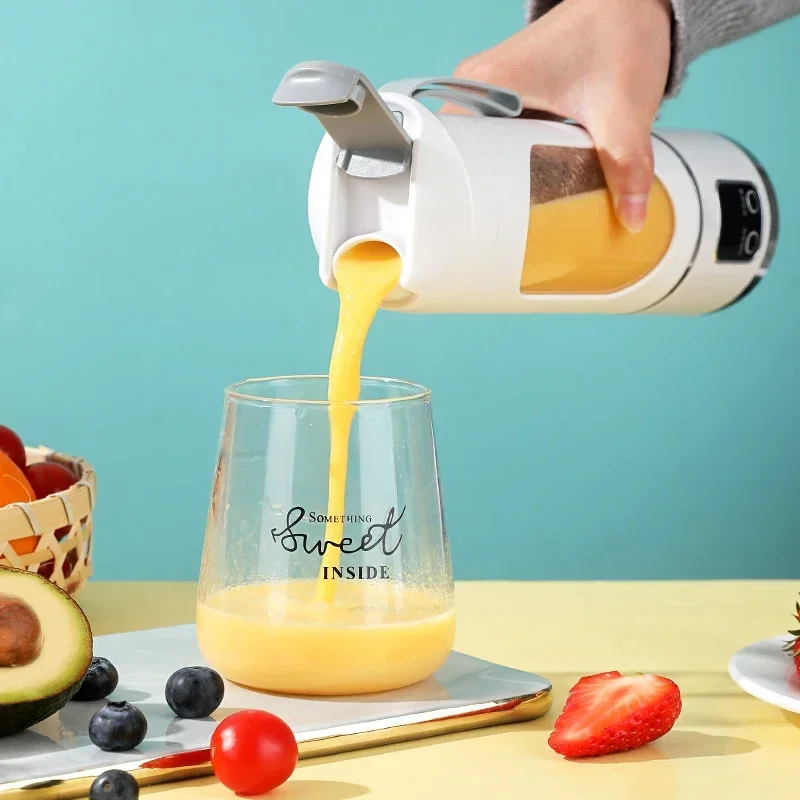 licuadora portátil Nuevo exprimidor eléctrico portátil, 450ml, 8 cuchillas, máquina exprimidora de viaje, batidos recargables, licuadoras, taza extractora de jugo fresco