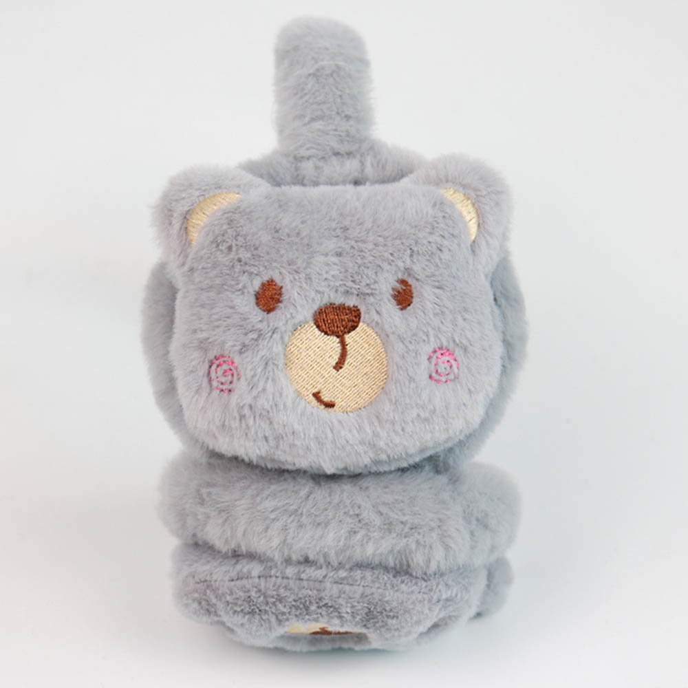 Leichte Winter-Ohrenklappe, einzigartig, verstellbar, weicher Plüsch, Cartoon, einziehbare Ohrenschützer, Tierbär-Ohrenschützer für Freizeitkleidung, Neu