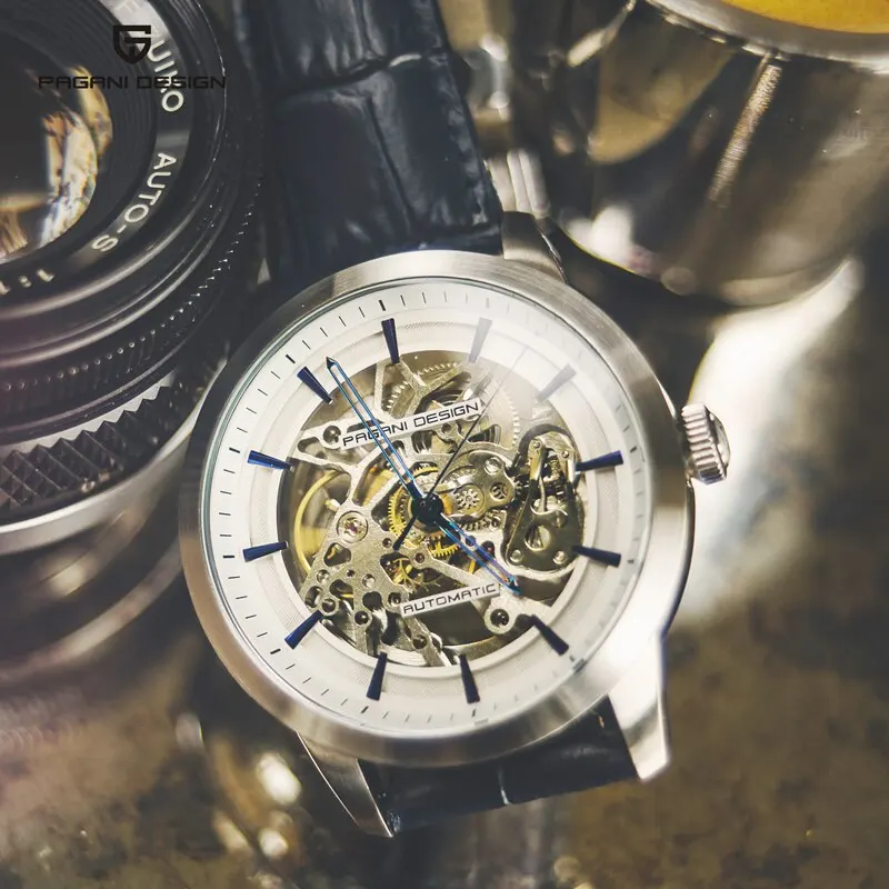 PAGANI DESIGN-reloj mecánico automático de lujo para hombre, de acero inoxidable, resistente al agua, deportivo, de cuero, Masculino, 2024