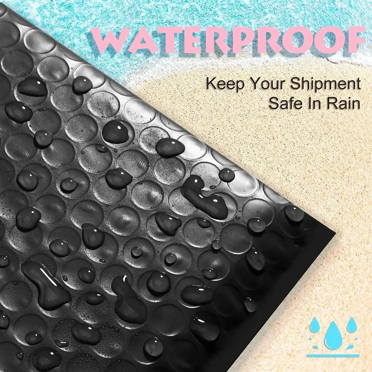 100 個の封筒配送パッケージ黒の包装用品バブルメーラー梱包袋封筒送信パッケージ中小企業