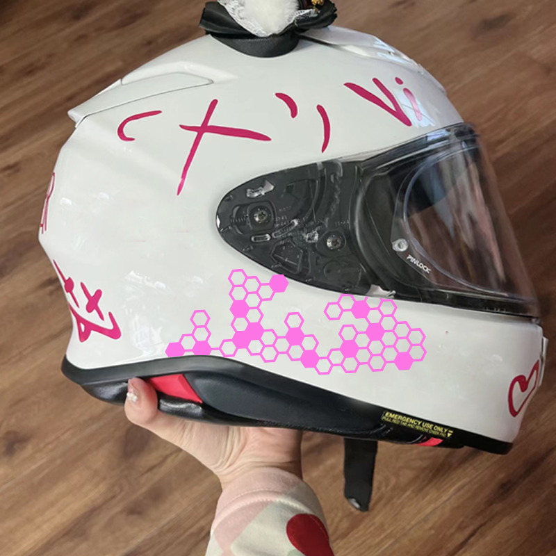 Pegatinas de engranajes de panal para motocicleta, carenado de tanque de combustible, casco de carreras impermeable, calcomanías de vinilo, accesorios para motocicleta