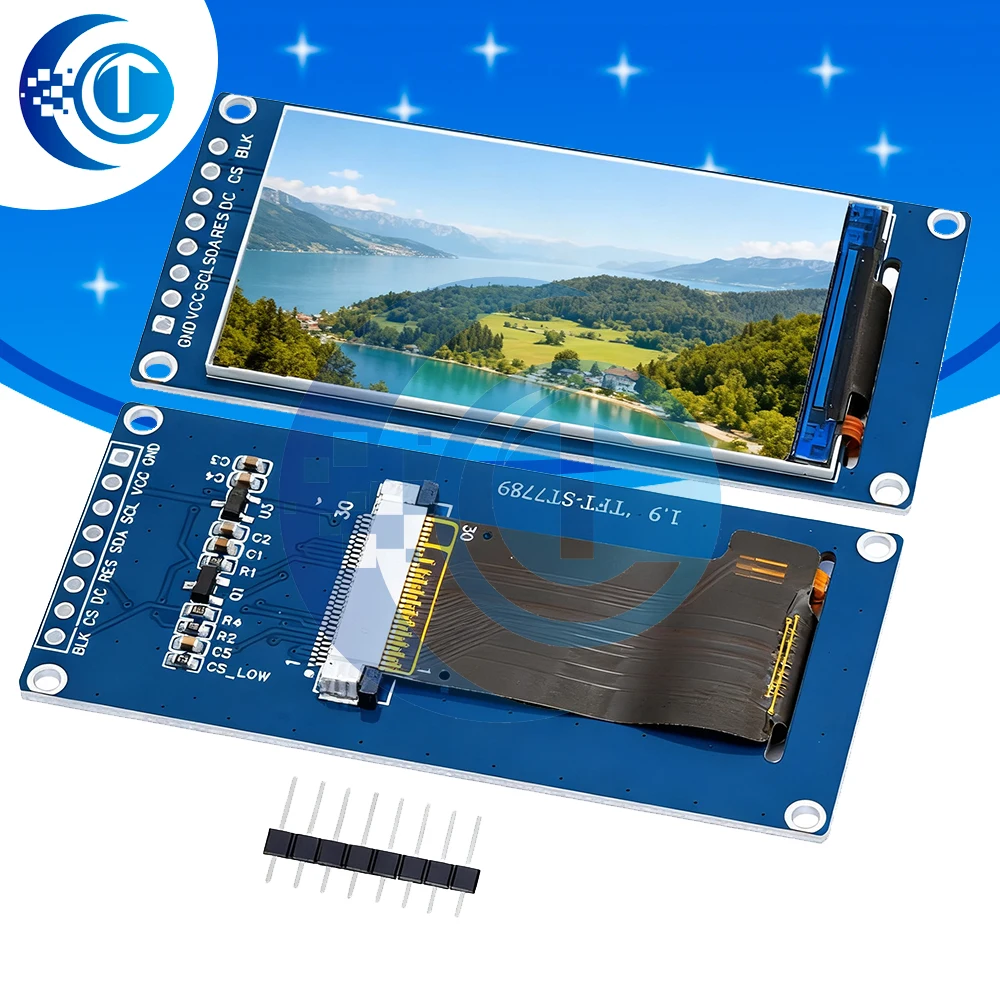 1 шт. новый 1,9-дюймовый IPS полноугольный TFT-экран ЖК-экран цветной дисплей модуль последовательного порта SPI высокой четкости 170x320