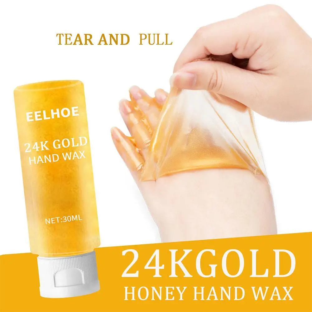 Creme para as mãos com cera de mel hidratante esfoliante suave endurecimento gel hidratante 30g para as mãos 24k máscara de mão dourada delicada