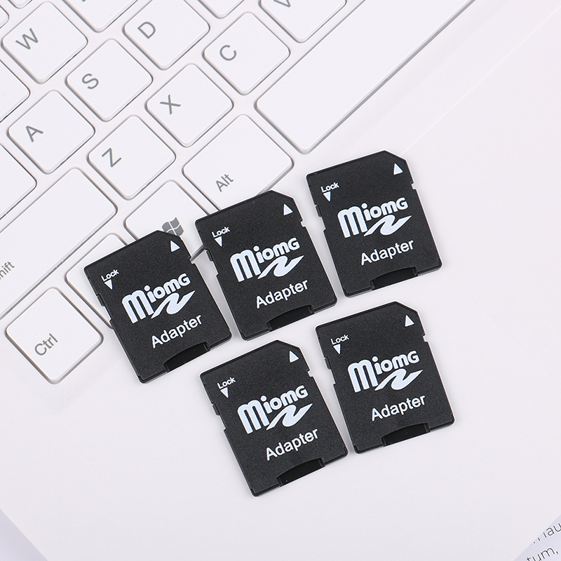 5 unidades Micro SD Trans Flash TF para SD SD HC conversor de adaptador de cartão de memória preto