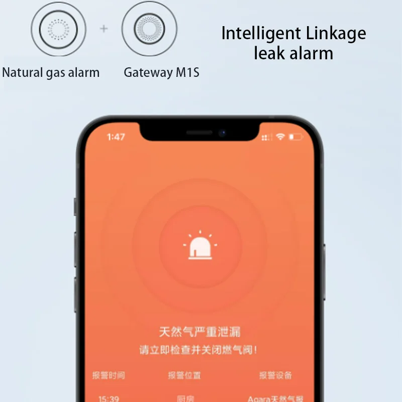 Aqara Smart Natural Gas Detector Zigbee Gas Leak Alarm Intelligent Linkage Smart home security For Xiaomi Mi home Homekit