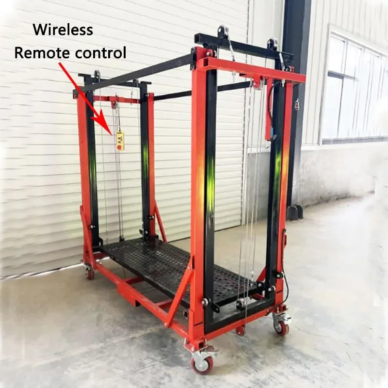 500kg Multi-function electric lifting scaffold Mobile Folding Remote control Platform Decoration Construction site Home use