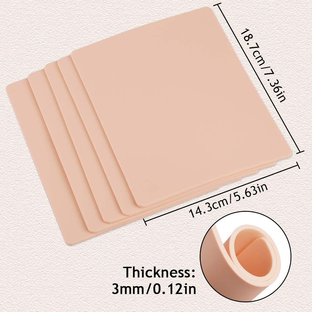 15/10/8/5/1 個タトゥー練習スキン 3 ミリメートルシリコーンフェイクスキン両面アートメイクトレーニング供給タトゥーアクセサリー