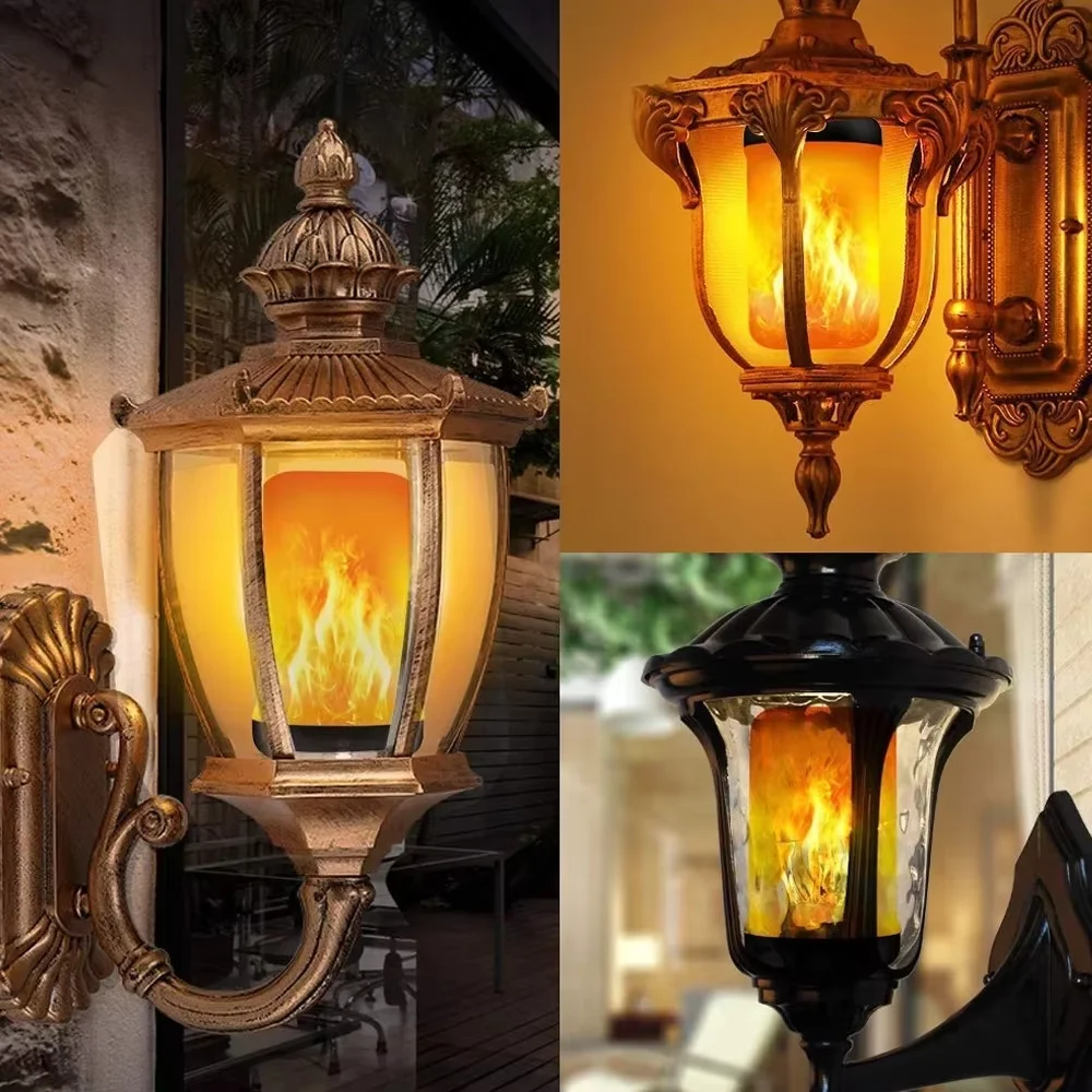 B22 E27 LED Flame Effect Light Bulb 4 Modes Flickering Fire Simulation for Party KTV Festival Garden Home Decor Outdoor Lighting