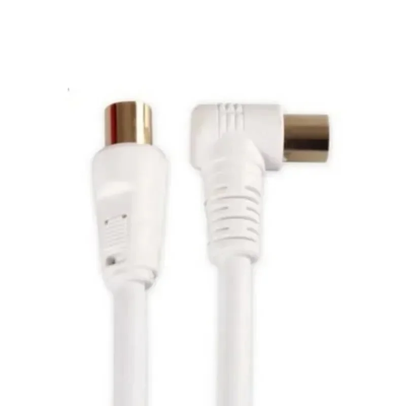 5 メートル 3 メートル 1.5 メートル RF RG6 クワッドシールド CL2 同軸アンテナ衛星ケーブルテレビ付き 90 度右エンジェルオス - ストレートオスコネクタ