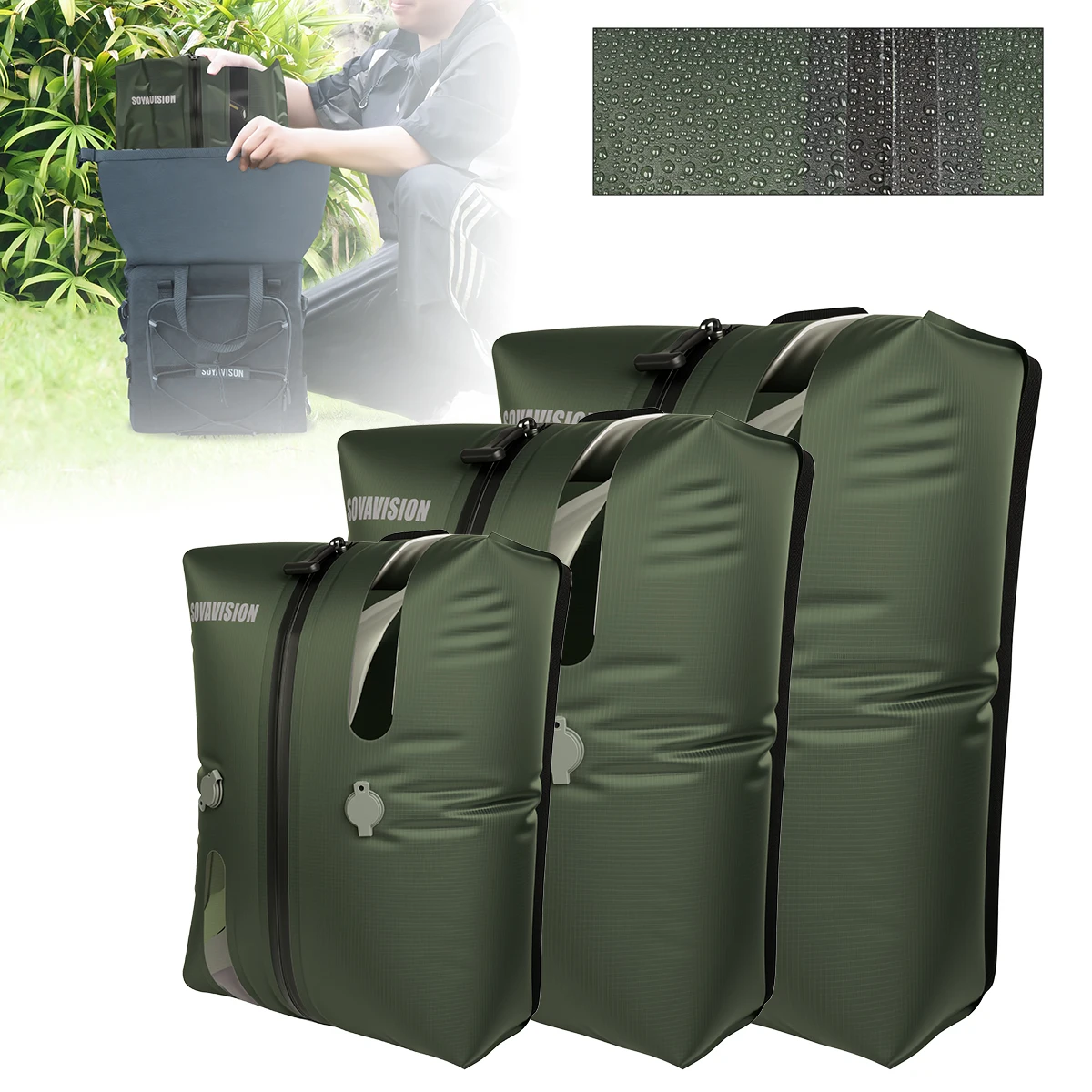 Bolsa de vacío de viaje, bolsa de almacenamiento reutilizable, bolsa de compresión plegable para viajes al aire libre, para maletas, mochila, equipaje