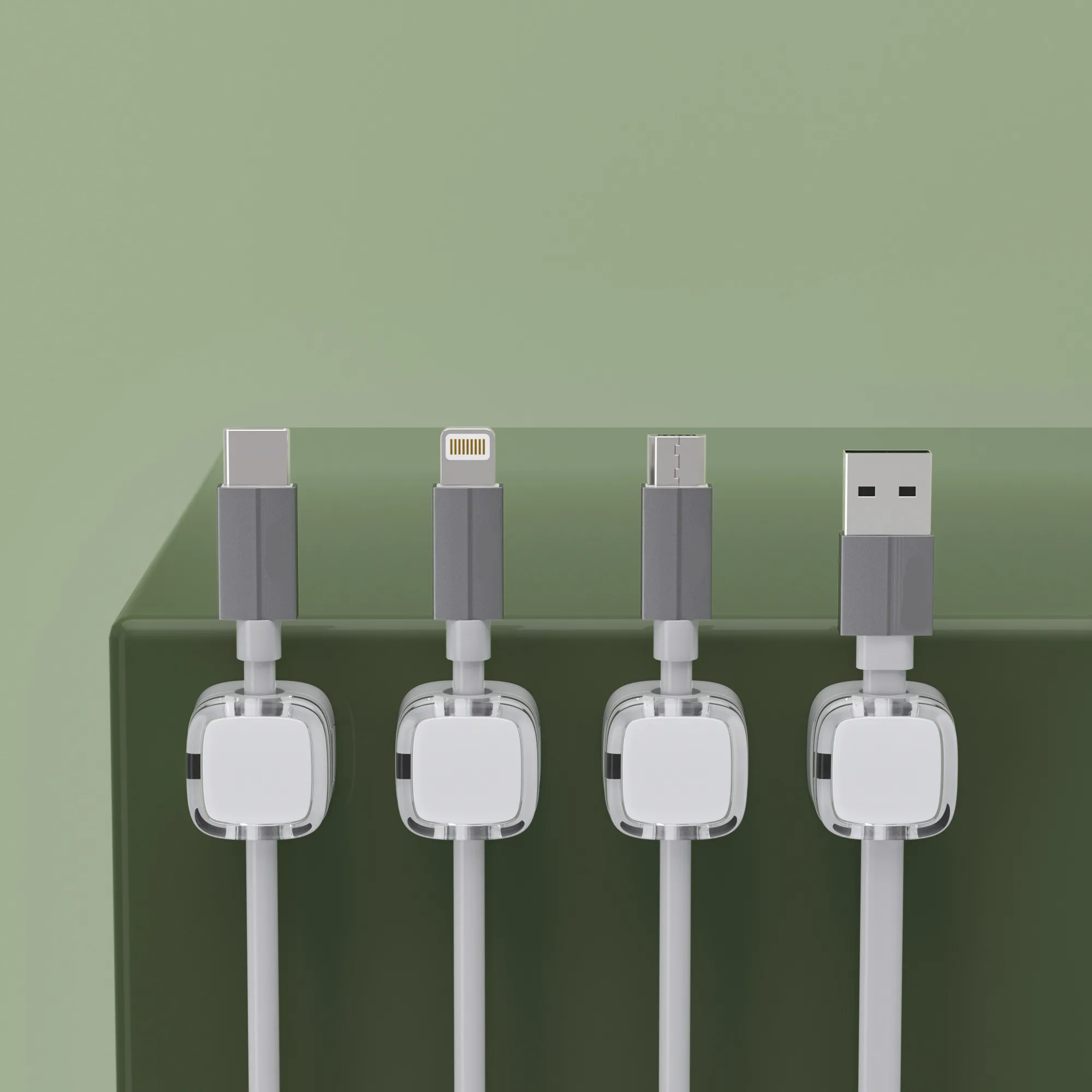 6 stücke Transparent Magnetische Kabel Prozessor Datenkabel Lagerung Handy Kabel Ladekabel Halter Desktop ohne Stanzen