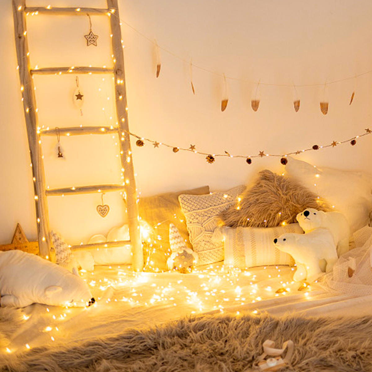 EU Netzteil LED Kupfer Draht Lichterkette String 10/20/30/50M Urlaub Party Dekoration lampe Für Weihnachten Garten Dekor