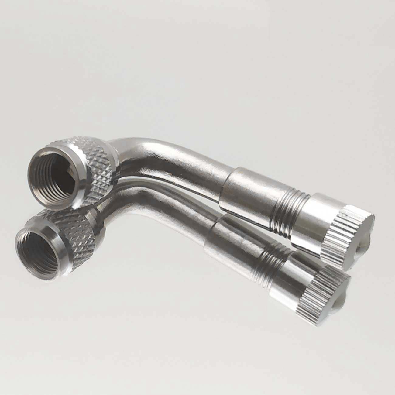 90 度オートバイ角度ベントバルブアダプタタイヤチューブ銅シルバーバルブ延長アダプタトラック車モトバイク Accessorie