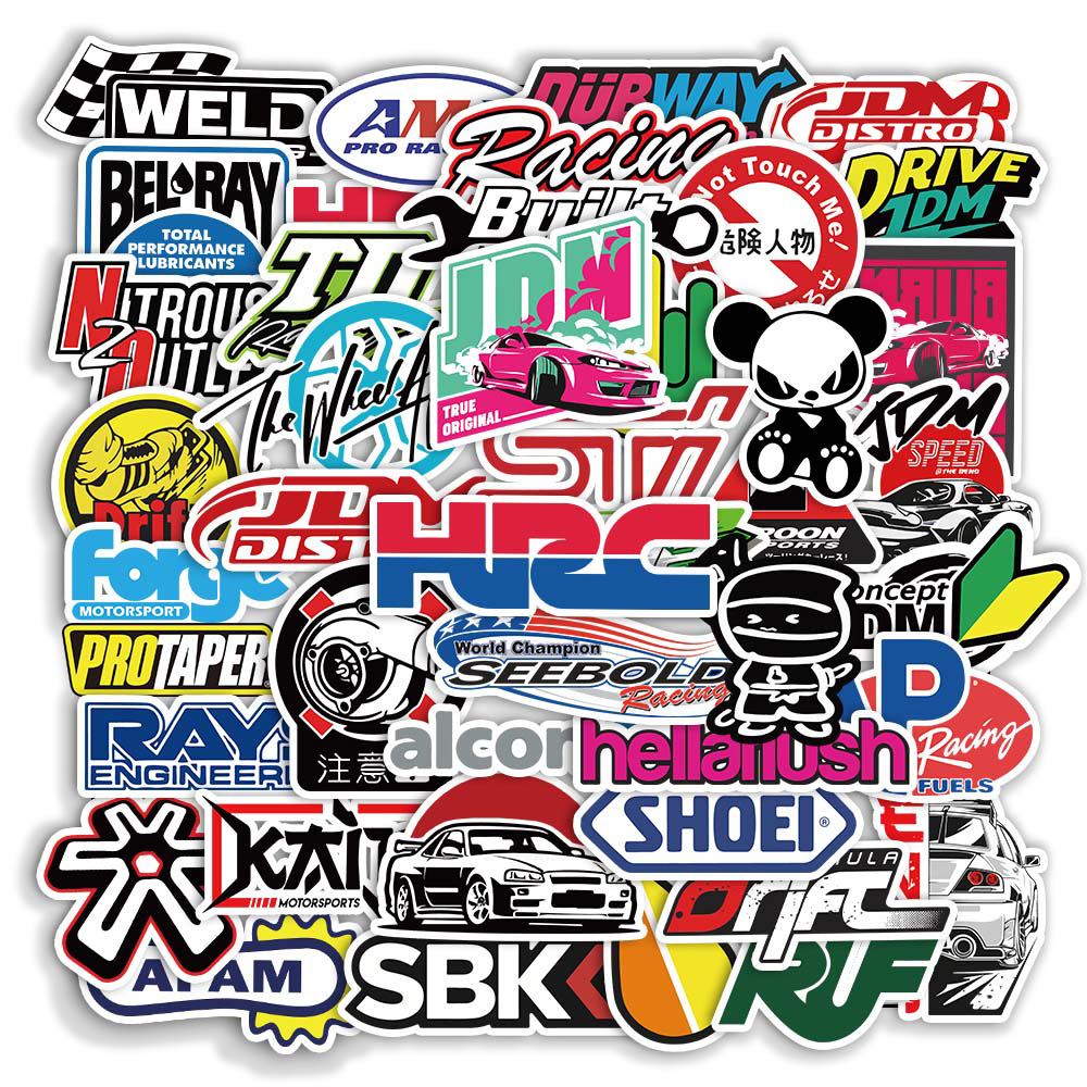 10/20/50/100 pçs legal jdm adesivos carro modificar motocicleta scooter bicicleta skate portátil graffiti decalques de vinil adesivo bomba