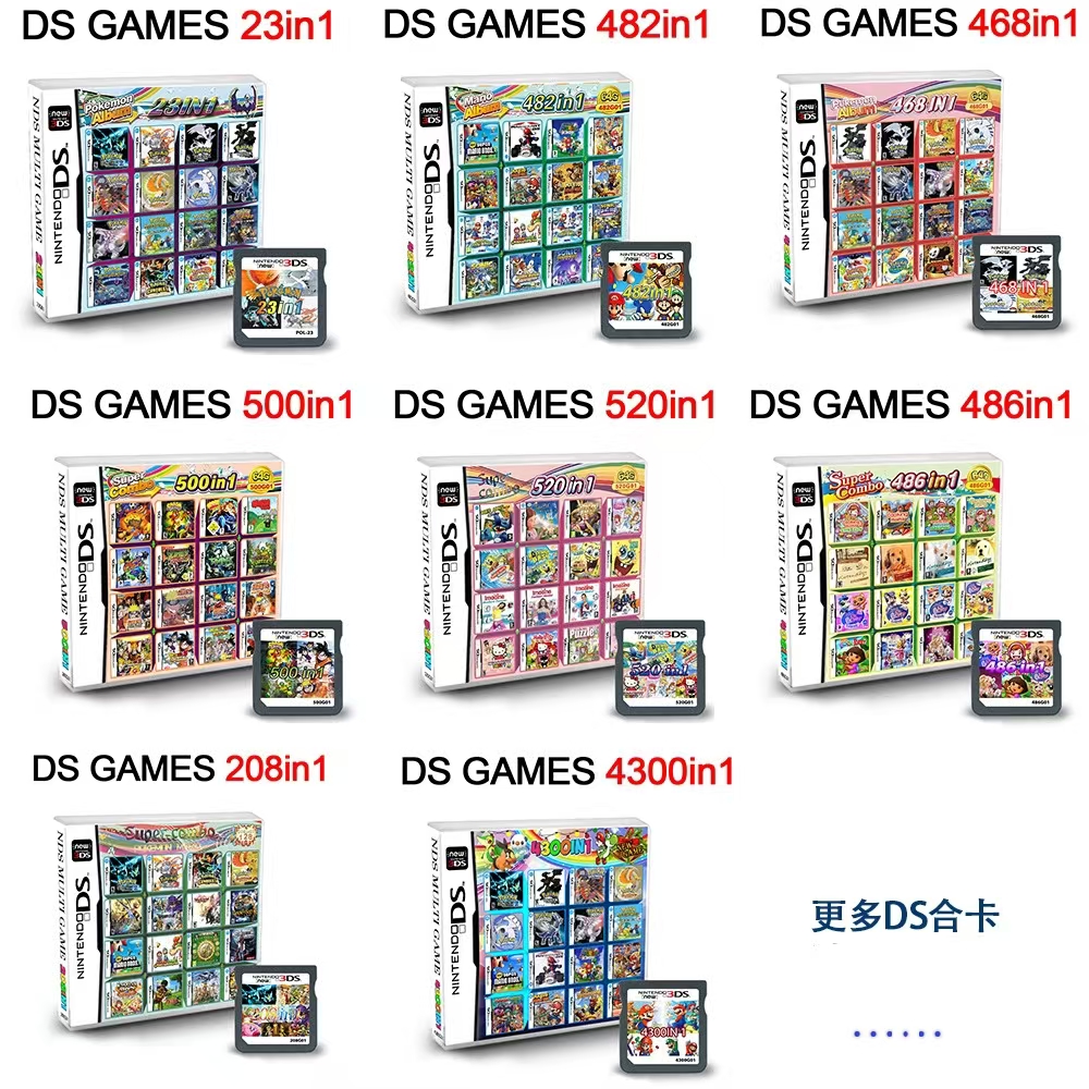 4300 in 1 Zusammenstellung DS NDS 3DS 3DS NDSL Spielkassette Karte Videospiel Handheld Player (R4 Karte)