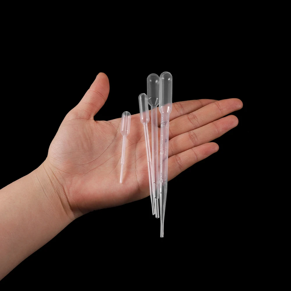 Pipetas de transferência de plástico descartáveis, 0.2/0.5/1/2/3ml, conta-gotas para diy, moldes de resina epóxi de silicone, fabricação de jóias