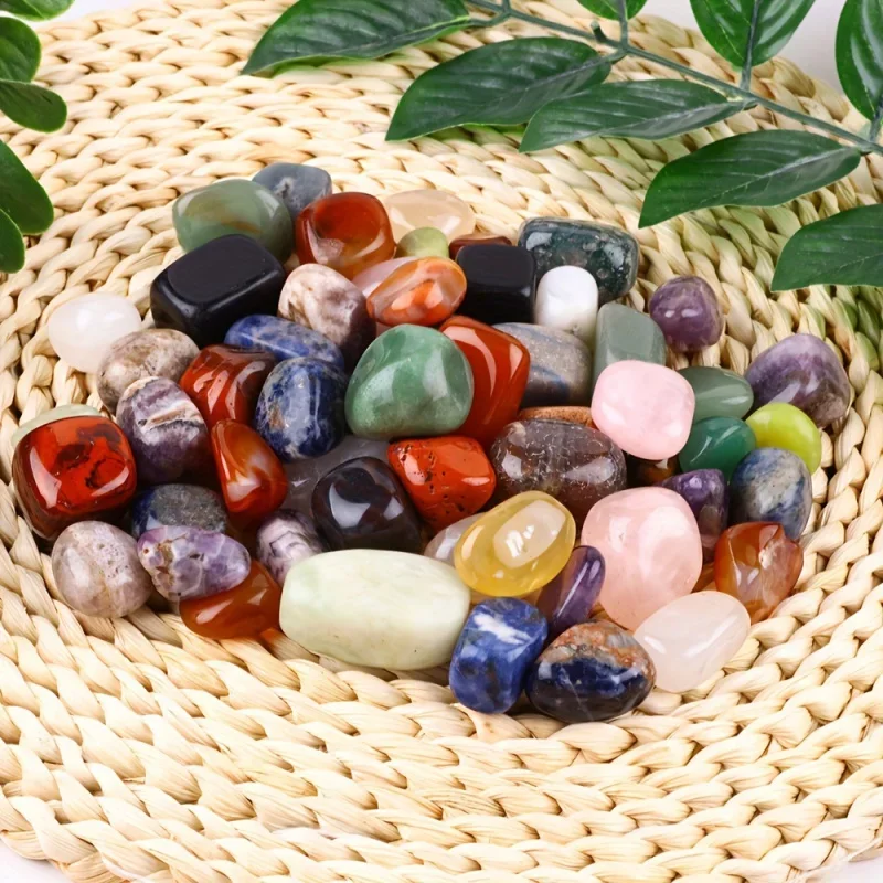100g/Bag Natural Tumbled Stones And Mix Color Crystals Bulk - Assorted Tumbled Polished Stones Rocks Gemstones For Home