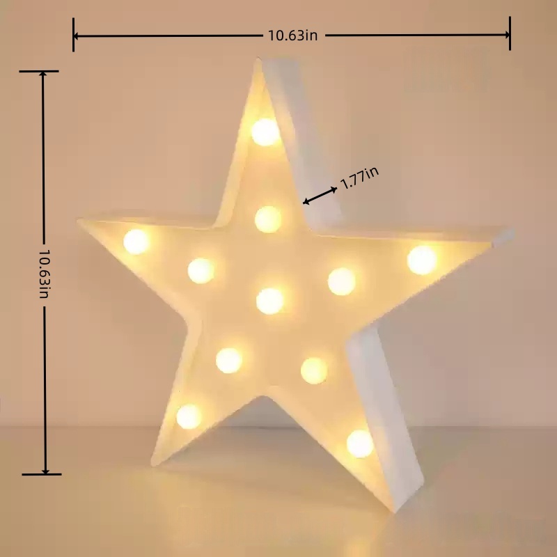 1PC creatief LED-vormig nachtlampje, aangedreven door een batterijdoos (exclusief batterijen), geschikt voor fotografie en feestdecoratie
