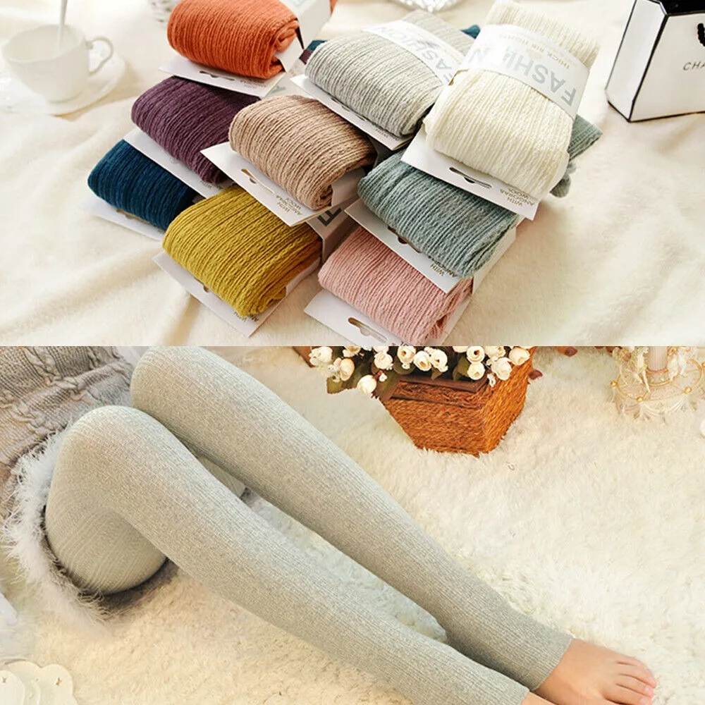 Jolis collants chauds en fil de laine pour femmes, bas d'hiver commandés