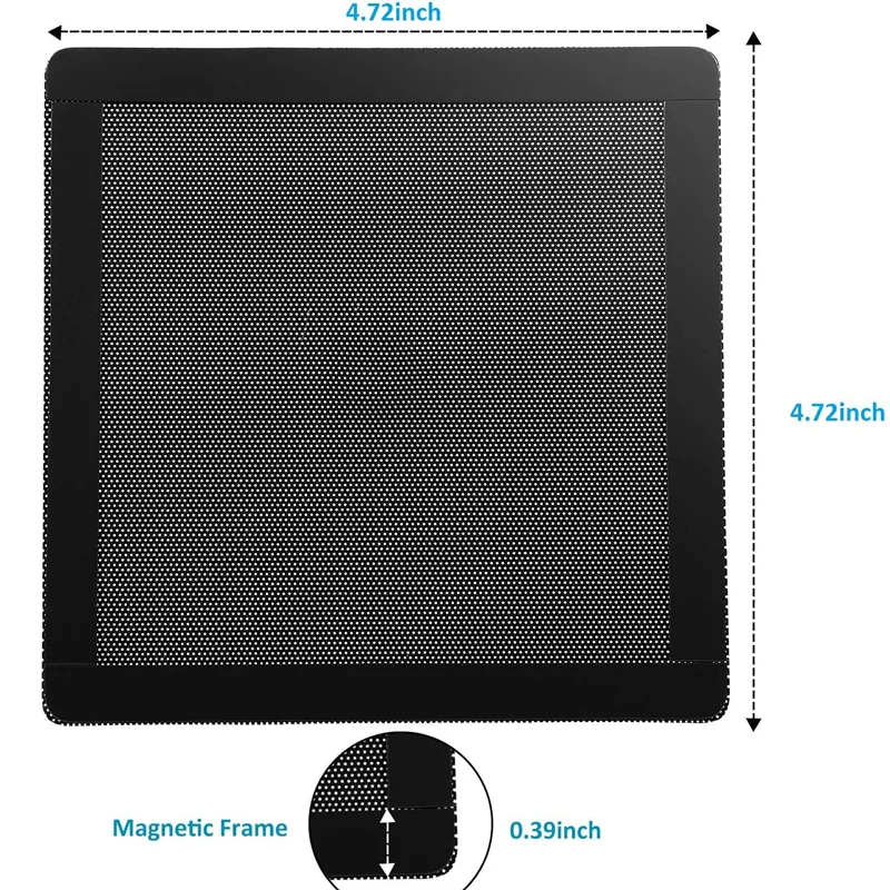 120x240 มม.120x120 มม.กรองฝุ่นตาข่ายกรอบแม่เหล็ก PVC PC คอมพิวเตอร์พัดลมฝุ่นตาข่าย Grills