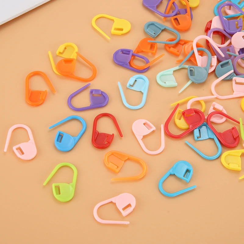 100-1000 ชิ้น/แพ็คมินิถักโครเชต์ Locking Stitch Markers สามารถบัตรอวยพรเด็กเครื่องหมายพลาสติกผู้ถือเข็มคลิปหัตถกรรม