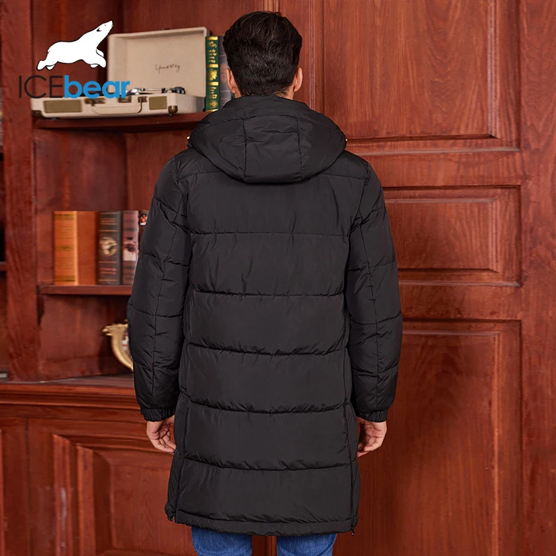 ICEbear-Chaqueta de algodón grueso con capucha para hombre, abrigo informal para exteriores, a la moda, MWD4221I, invierno, 2024