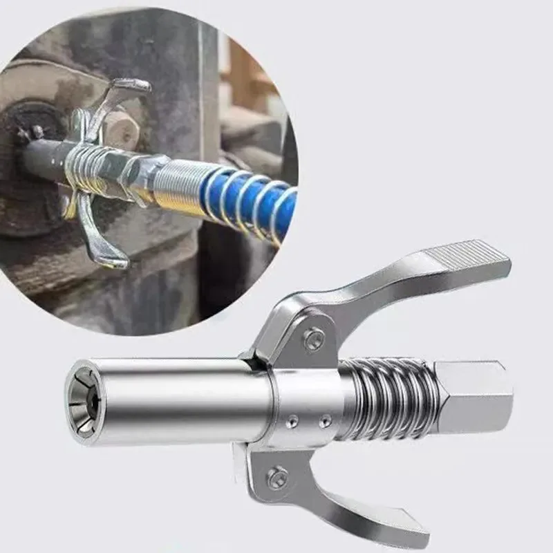 Acoplador de pistola de graxa de liberação rápida, 10000 psi npti/8, bomba de óleo, seringa de carro, bico de ponta lubrificante para reparo-ferramenta de graxa durável