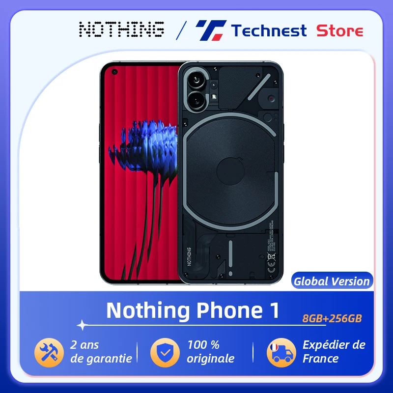 Versión Global Nothing Phone 1 5G Smartphone Snapdragon 778G+ Pantalla OLED de 6,55" y 120 Hz Sensor Sony IMX766 de 50 MP Batería de 4500 mAh