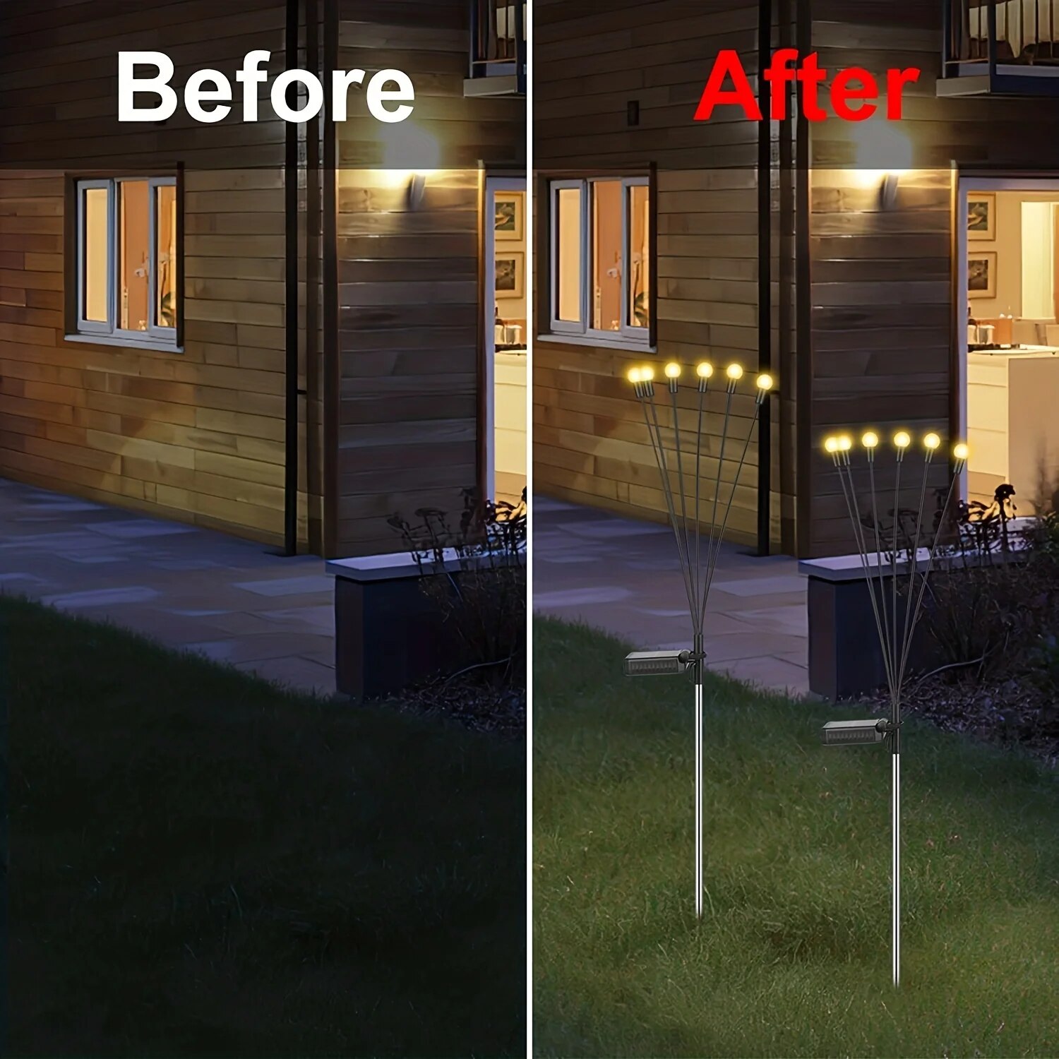 1/2/4 pcs Solar Garten Glühwürmchen Lichter im Freien wasserdichte Starburst Schaukel dekorative Lampen für Weg Hof Terrasse Weg Landschaft